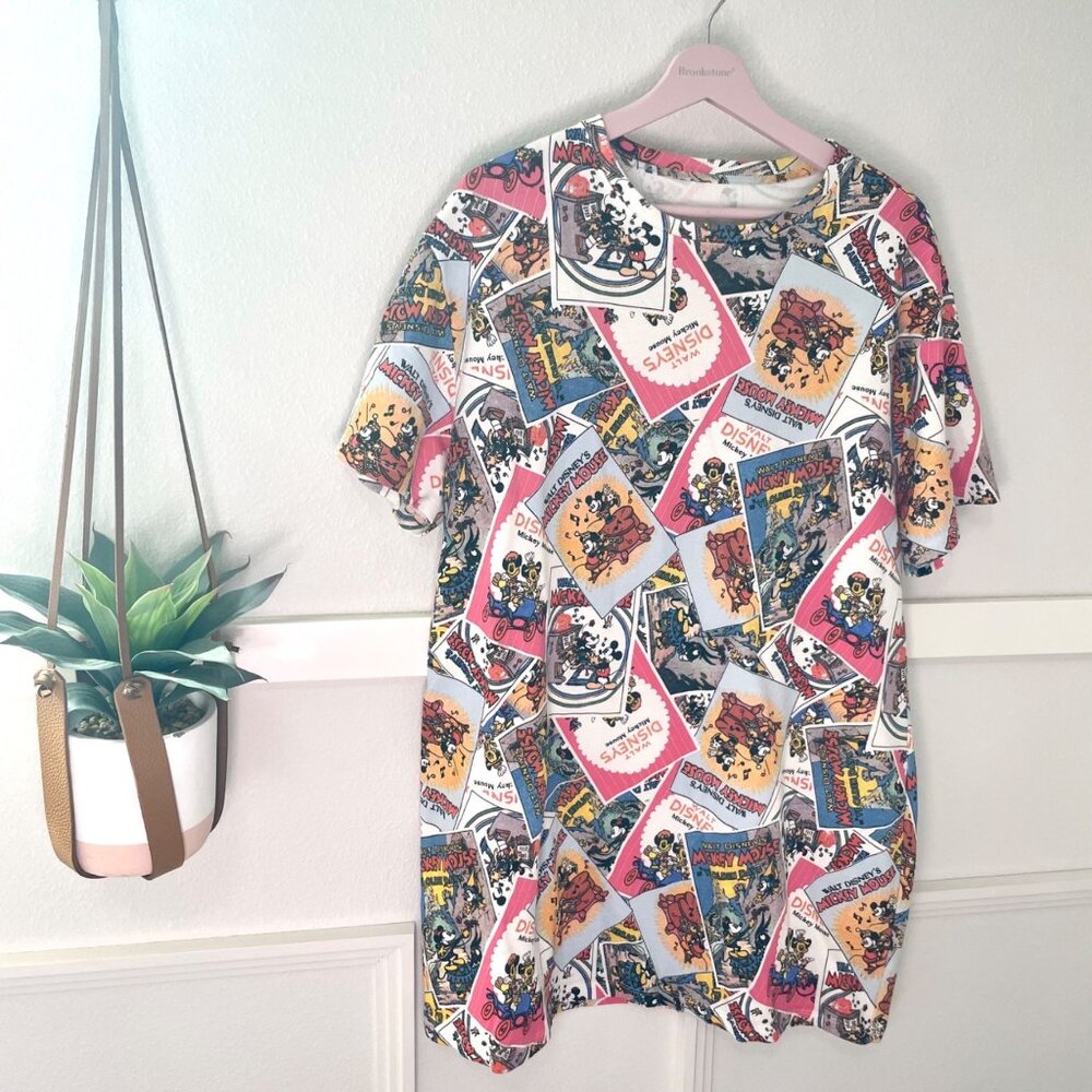Zara x Disney Short Sleeve Graphic Tee Shirt Dress Size L 0085/801/020 - Picture 2 of 5